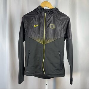 Nike Size 10/12 UofO Ducks Collegiate Windbreaker Rain Jacket Hooded Active
